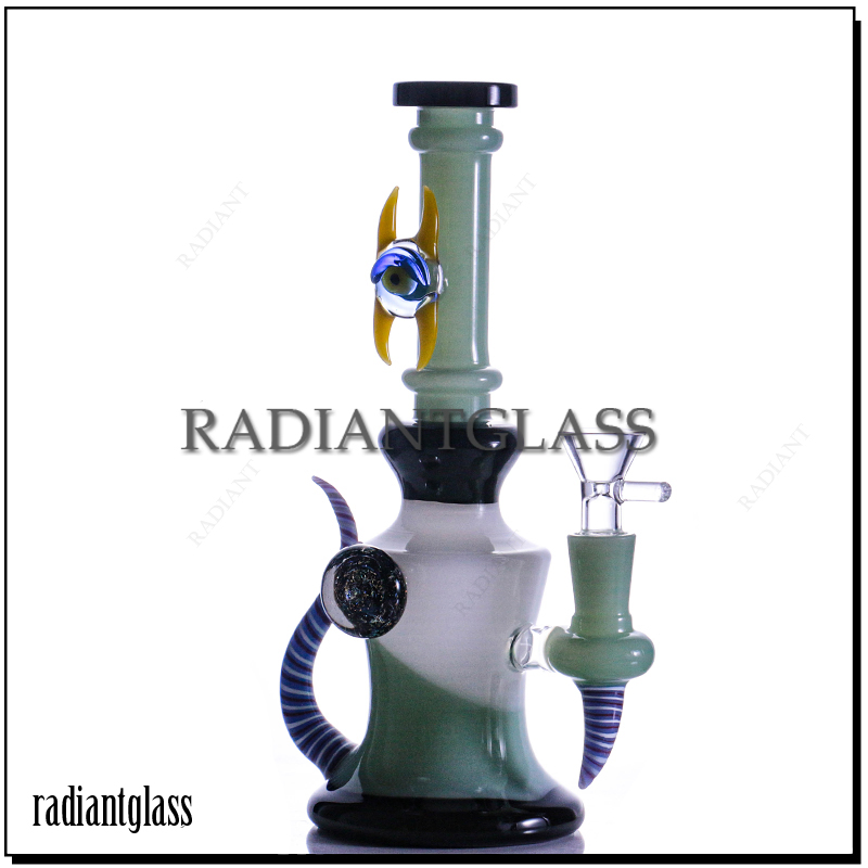 DAB Rig Novelty Devil Eye Flash Glass Smoking Water Pipe