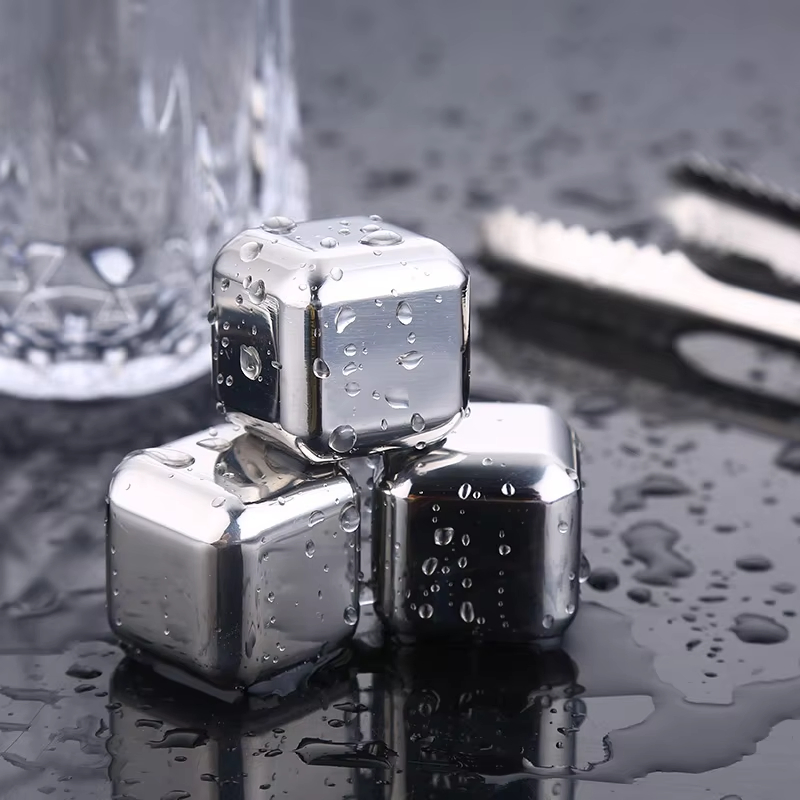 Whisky Stones Set Titanium Reusable Food Grade Wine Cooling Cube Chilling Rock Party Bar Tool Ice Cubes