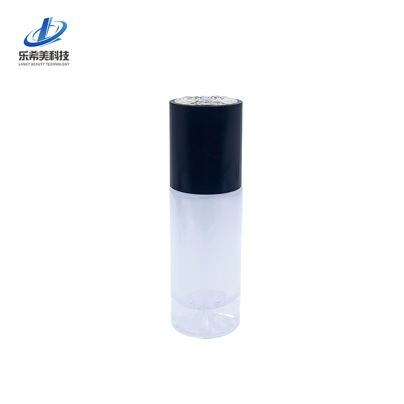 80-120ml Lotion Pump Bottle Empty Glass Lotion Bottle Cosmetic Packaging Round-Shape Screw Bottleneck Sealing with Threaded Cap Push Sprayer