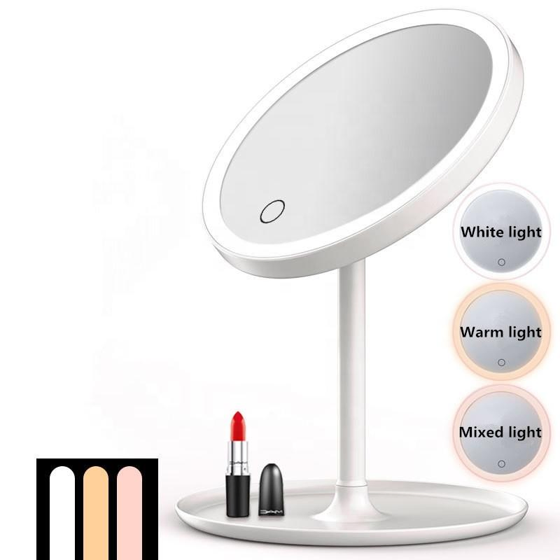 White Pink Beauty Table Touch Smart Makeup Bathroom LED Guangdong Mirror