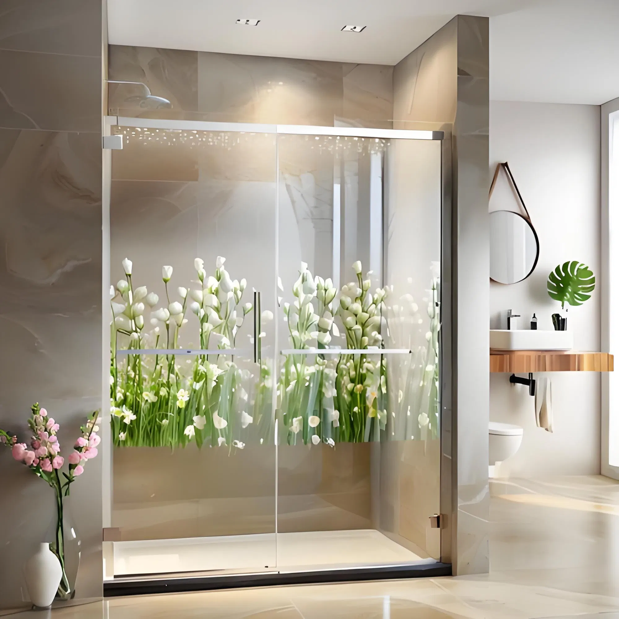 4mm Clear Tempered Glass Door for Shower Enclosure