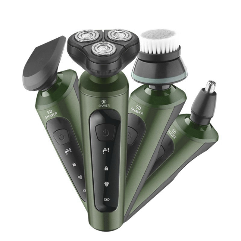 Compact 4-in-1 Electric Shaver for Men, Waterproof Design