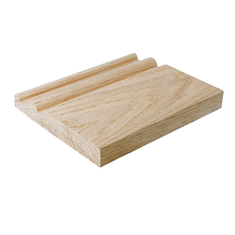 Custom Solid Wood Lines Raw Wood Red Oak Door Frame Skirting Line Sapele Top Line