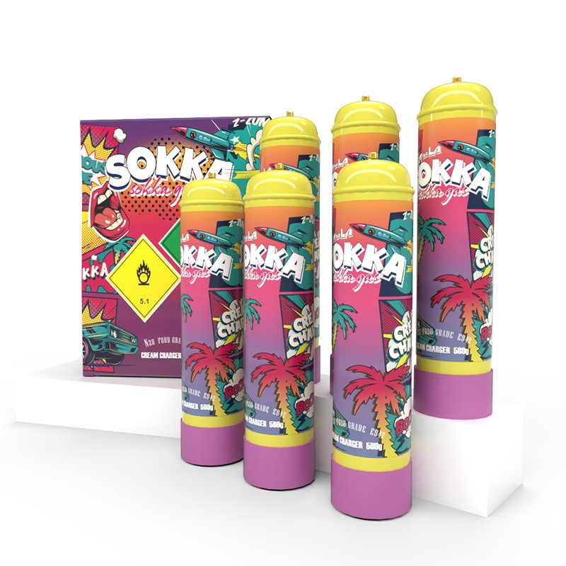 Sokka Whip 640g Food Grade Cream Charger Canisters 6PCS in Box