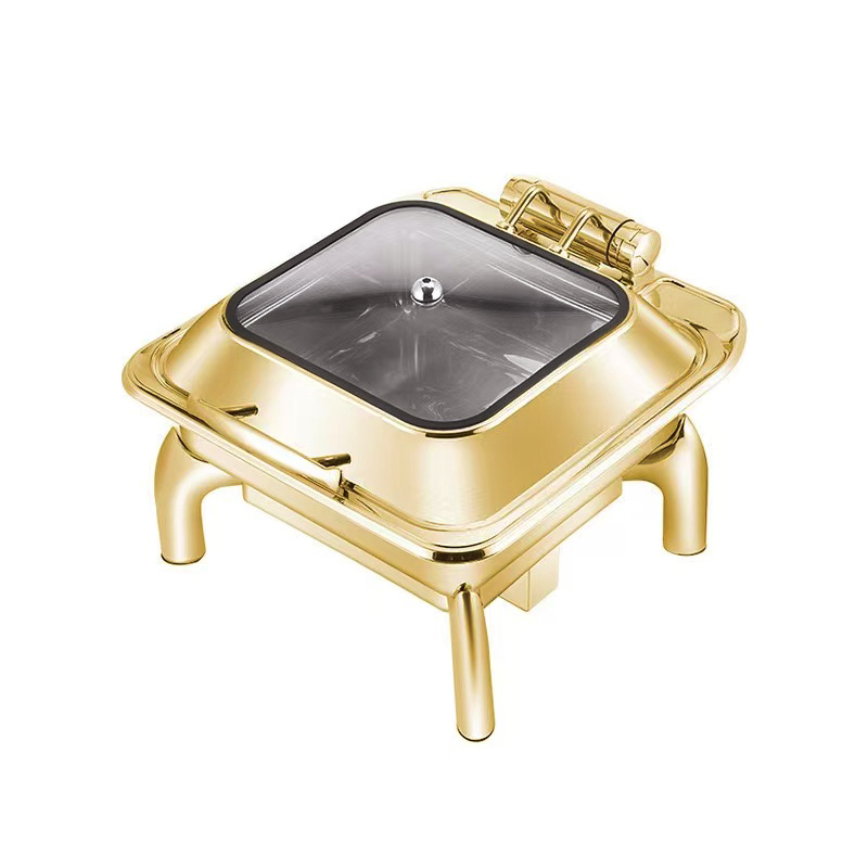 Chafing Dishes Insulated Food Warmer Set for Wedding Visual Buffet Stove