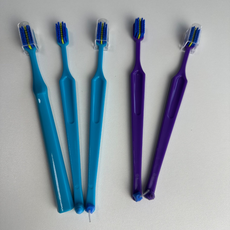 Orthodontic Toothbrushes with Covers, Soft Bristles V-Shaped Dental Brushes