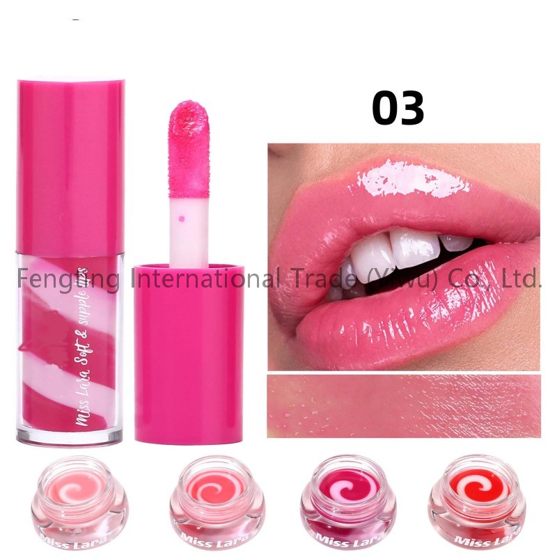OEM/ODM Swirl Lip Makeup Gel with Private Label Newest Popular Private Label Double Color Spiral Creamy Moisturizing Lipstick Set