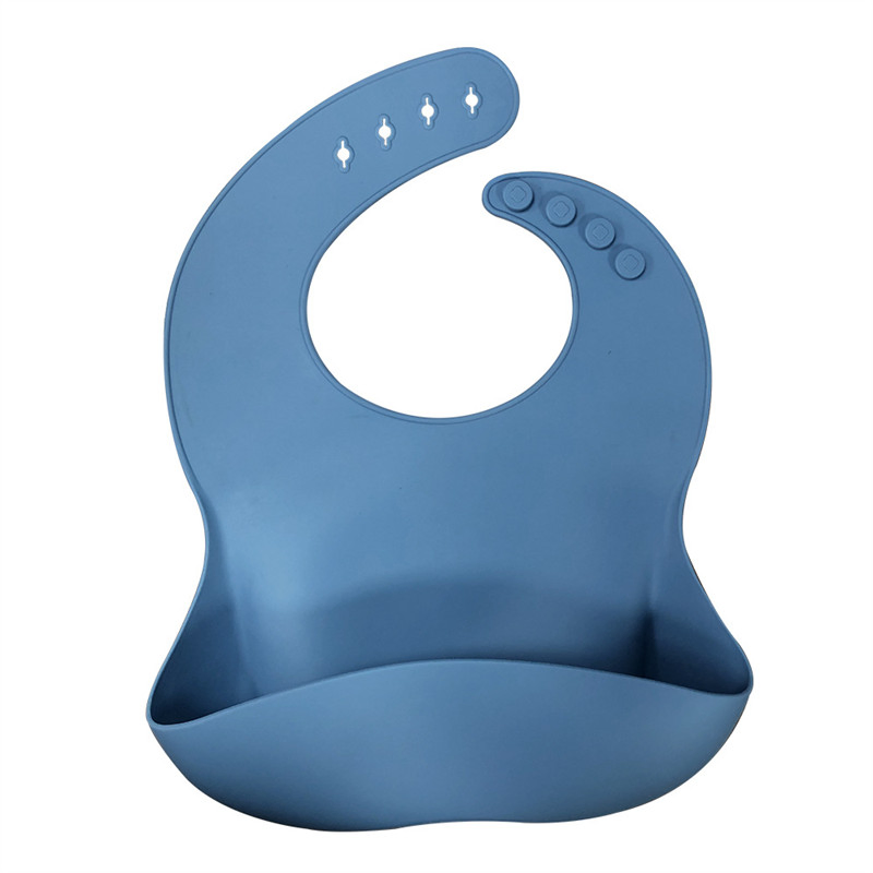 China Manufacturer Custom Logo Adjustable Child Use FDA Silicone Baby Bib