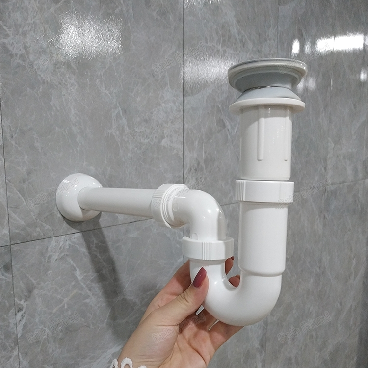 Factory Wholesale Sink Drain Down Hose White Plastic Water Down Pipe for Bathroom