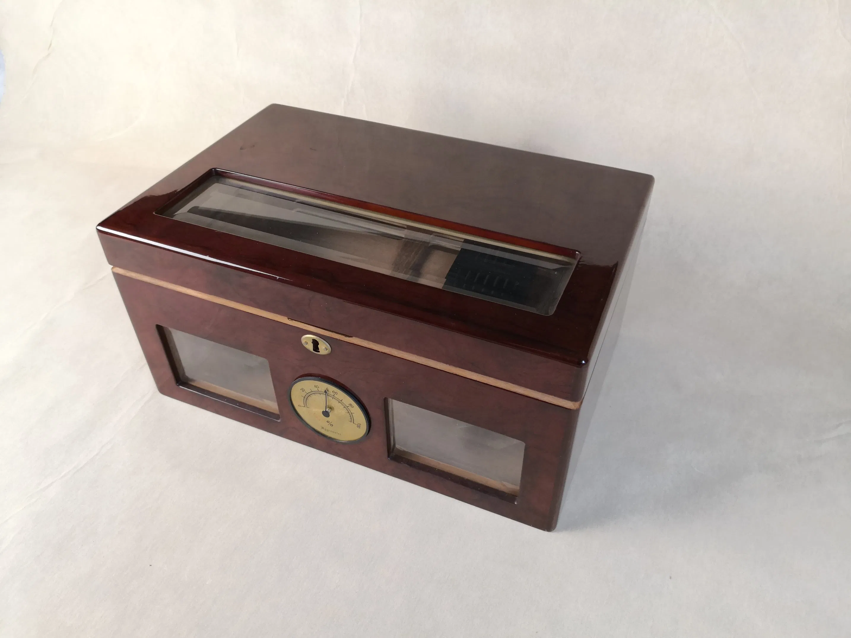 Dark Red Cigar Wooden Box (P12) /Cigar Box/Gift Box/Wooden Box/Humidor Box