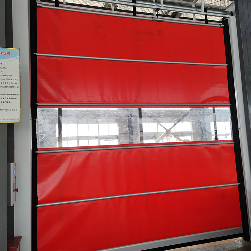 High Speed PVC Stacking Door Quick Stacking Gate Insulation Fast Lifting Door Dust Proof Electric PVC Stacking Door