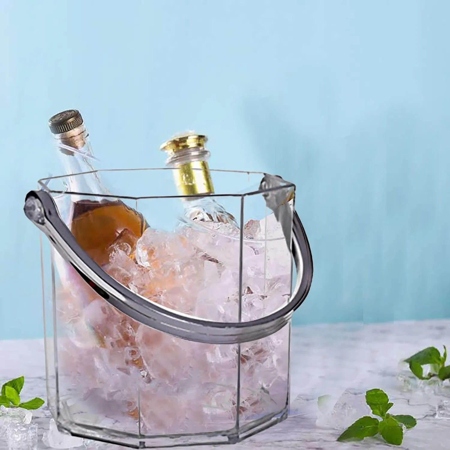 Wholesale Summer Acrylic Ice Buckets Plastic Ice Bucket Beverage Tubs