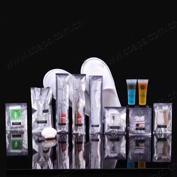 Hotel Amenities with Tubed Shampoo and Box