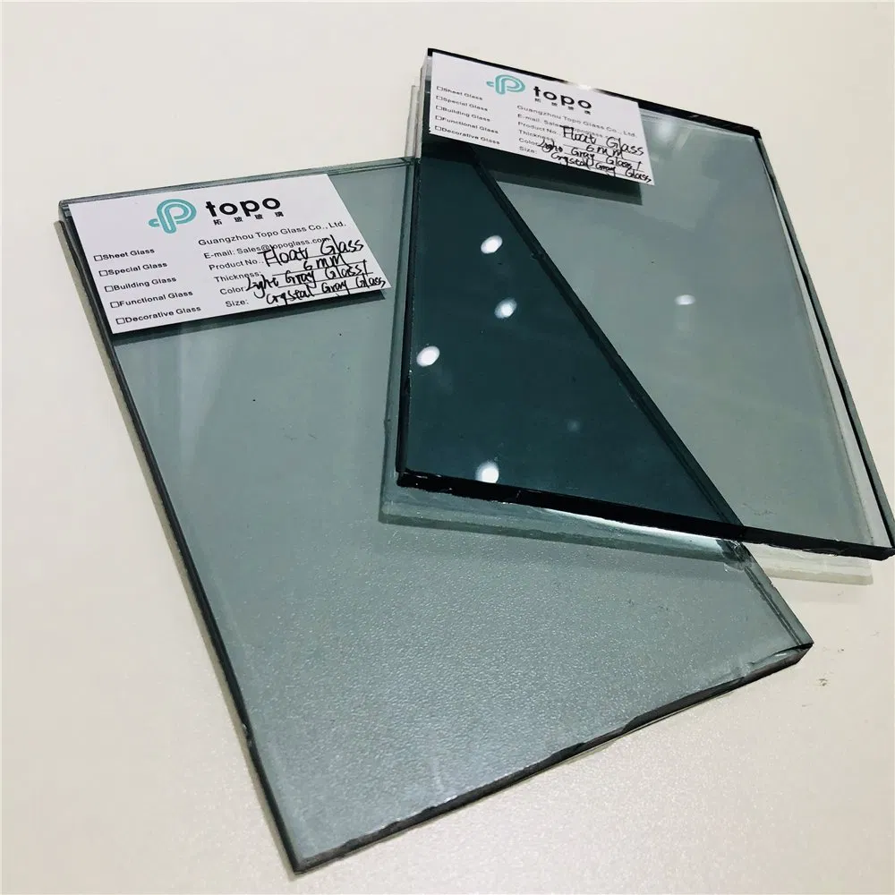 5mm-12mm Gray with Blue Building Float Glass (C-LG)