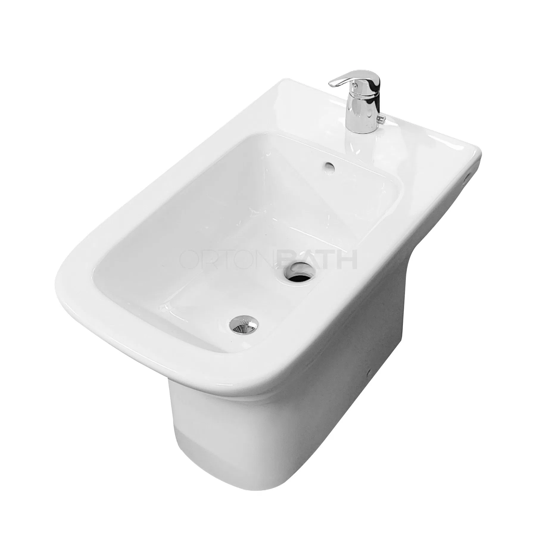 Ortonbath Floor Mounted Single Tap Hole Toilet Bidet Hospital Elder Lady Care One Piece Ceramic Wc Toilet Bidet Special Care Freestanding Ceramic Bidet