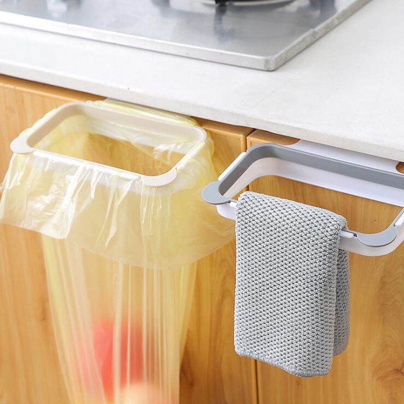Kitchen Cabinet Door Bracket for Garbage Bag Trash Bag Hanger Can Be Hung Door Hanging Rack Garbage Bag Bracket Esg12185