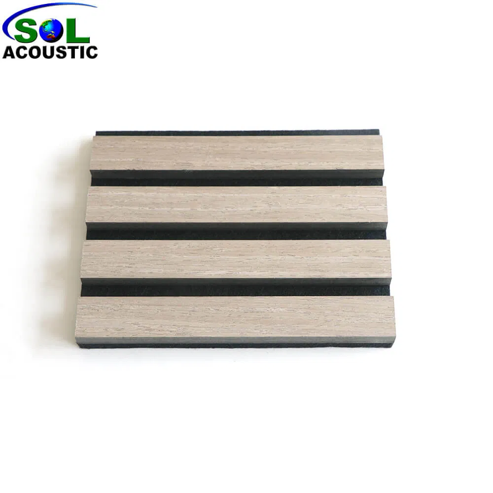 Sol Acoustic Slat Wall MDF Pet Slatted Wooden Ceiling Acoustic Panel