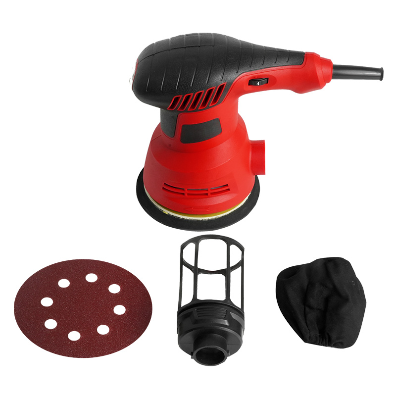 Long Life Working 380W Variable Speed Hook Loop Pad Dustless Electric Rotary Sander