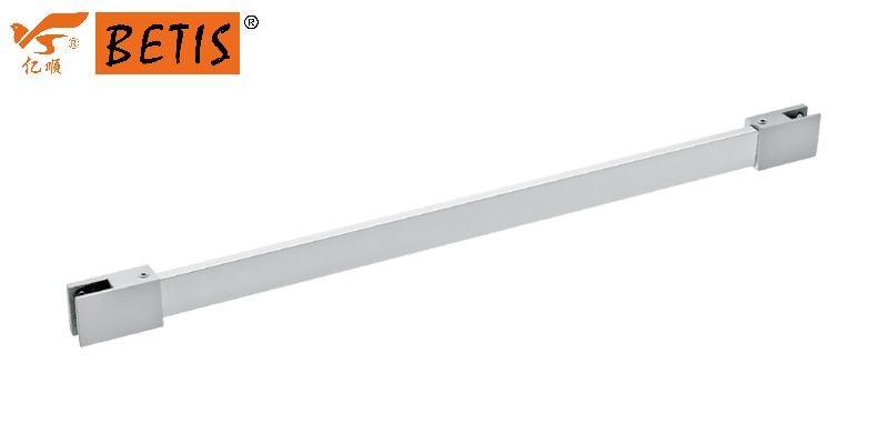 Factory Direct-Sale ASTM-Standard Stainless-Steel Shower-Glass Hardware Fixed-Panel Glass-to-Glass Header Bar