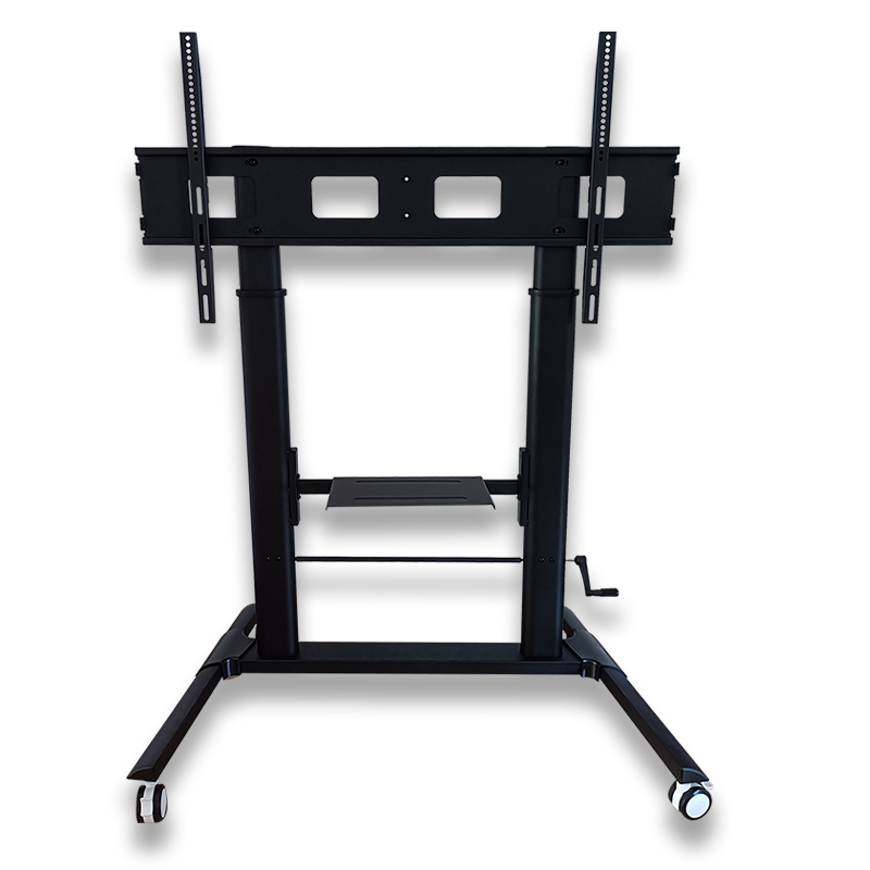 New Design Movable Manual Height Adjustable Stand for Ifp 55"-86" Economic Stable with 360 Degree Rotation Wheel Classroom Teaching and Meeting Room Advantages