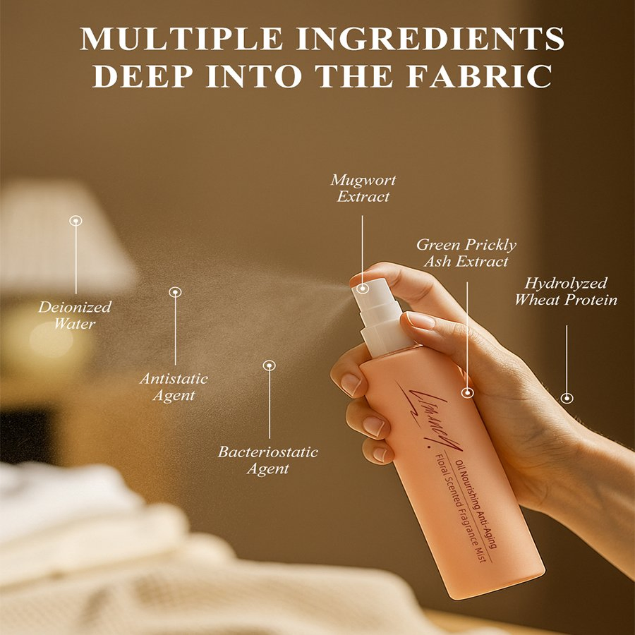 Floral Scented Fragrance Mist with Natural Extracts for Body and Fabric