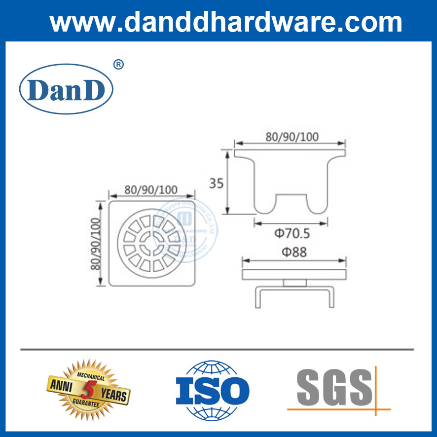 304 Stainless Steel Hardware Sanitary Shower Floor Drain Bathroom Accessories