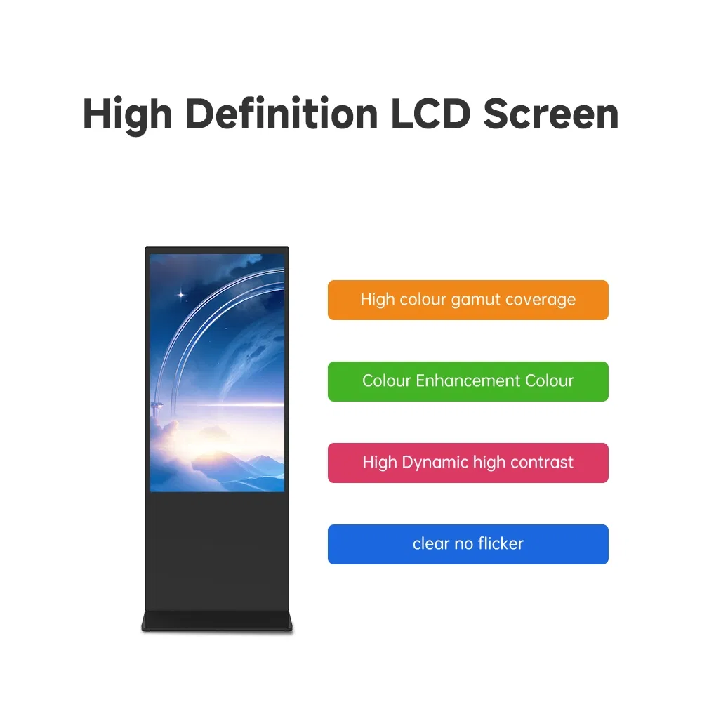 55-Inch Vertical Advertising Machine 4K Display Remote Publishing and Unified Management