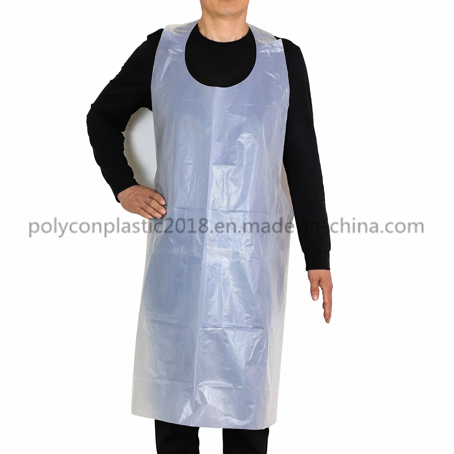 Cleaning Disposable Plastic PE Apron Waterproof Plastic Disposable PE Apron White Color
