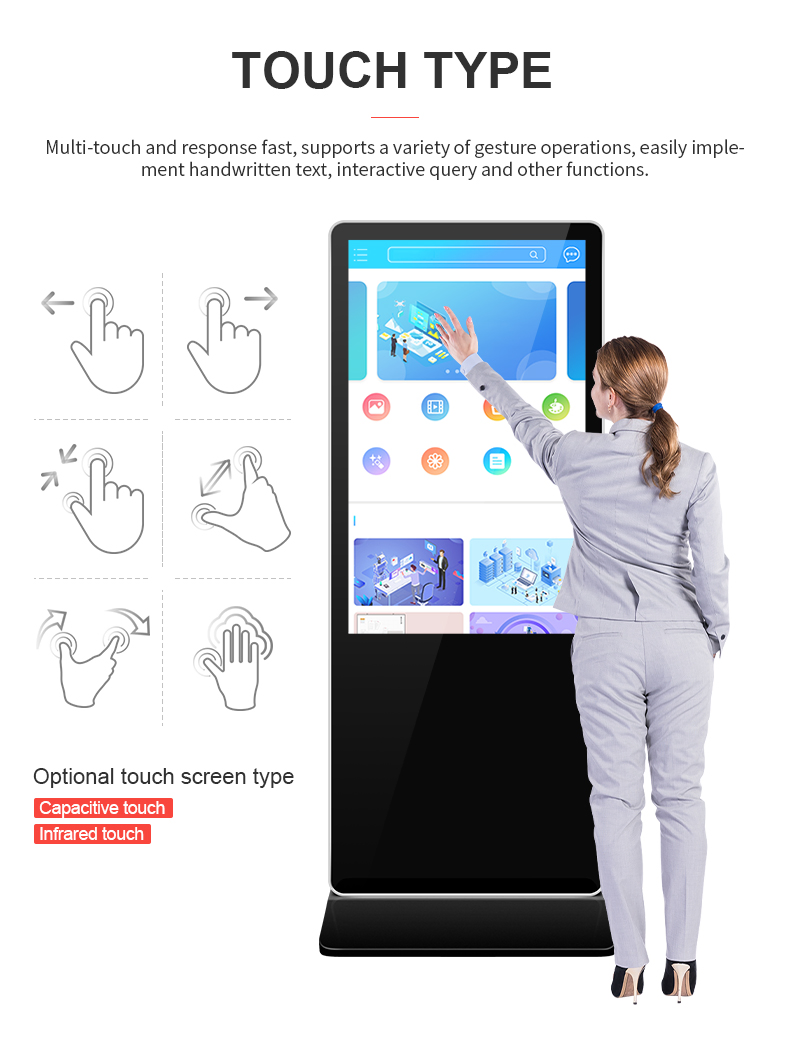 LCD Touch Screen Digital Signage and Display Advertising Kiosk