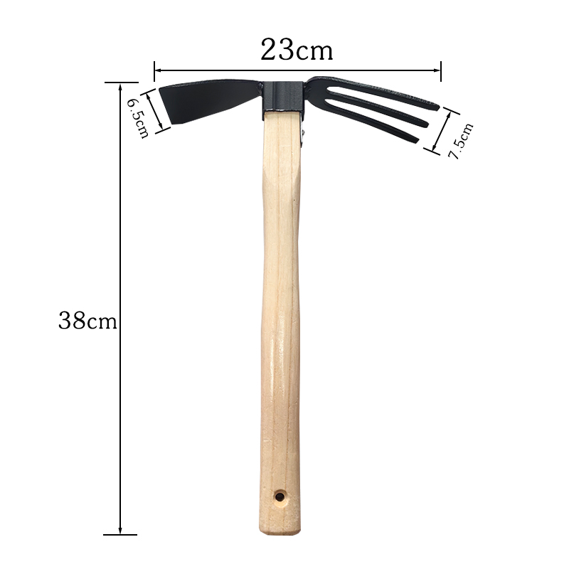 Farming Tools Wooden Handle Garden Dual-Purpose Hoe Vegetable Garden Planting Small Hoe