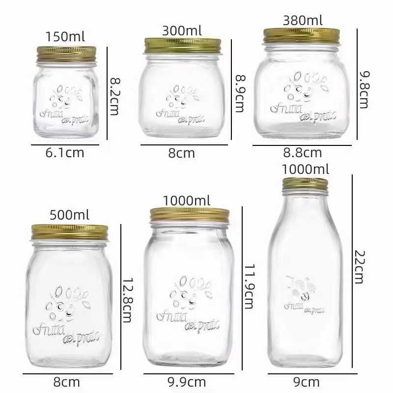 350ml Empty Glass Honey Bottles Jars Glass Bottle for Honey
