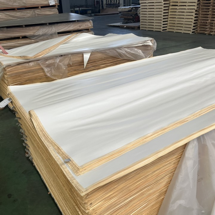 Dr-Lvp001 Frosty White Embossed Melamine Paper Decorative Melamine Veneers Melamine Paper Veneer