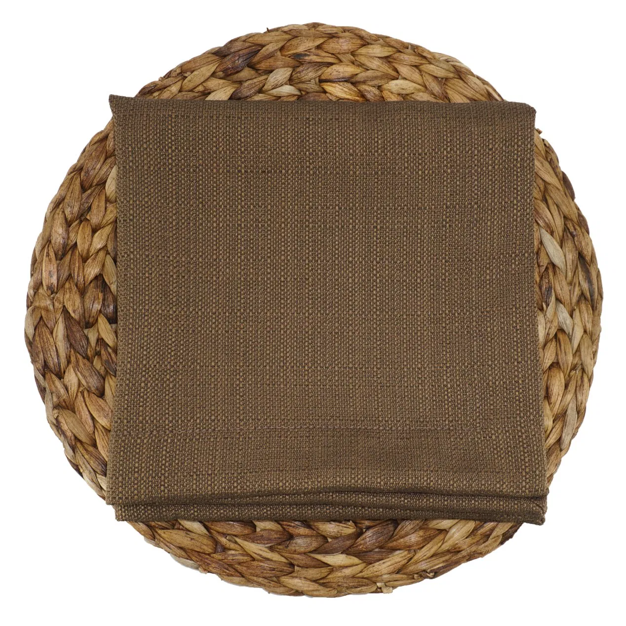 Chocolate Versatile Oxford Texture Table Linens & Napkins - Premium Fabric for Elegant Events