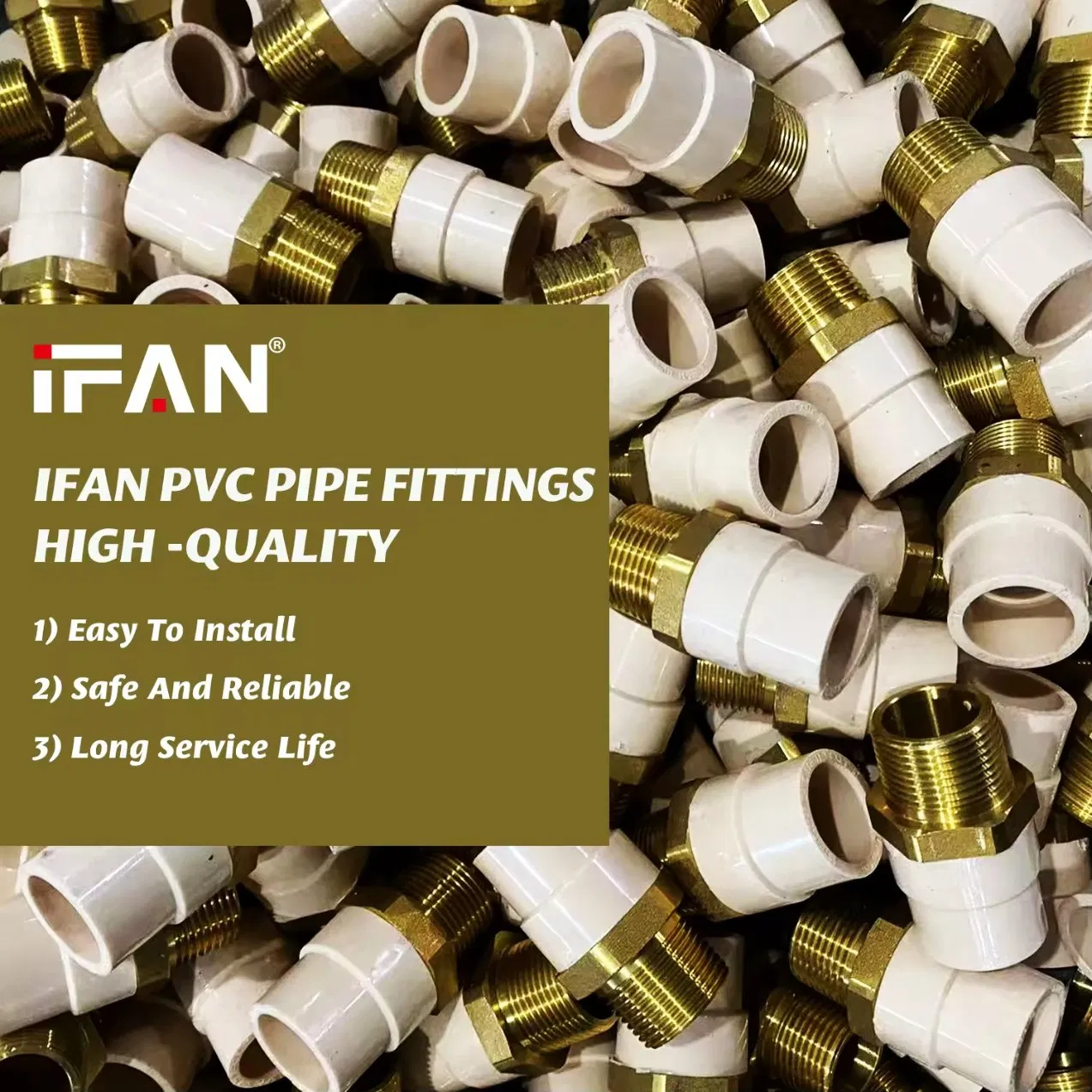 Ifan CPVC Pipe Fittings OEM ASTM 2846 1/2"-2" Elbow Coupling Socket Plumbing Materials Fittings PVC Pipe Fitting