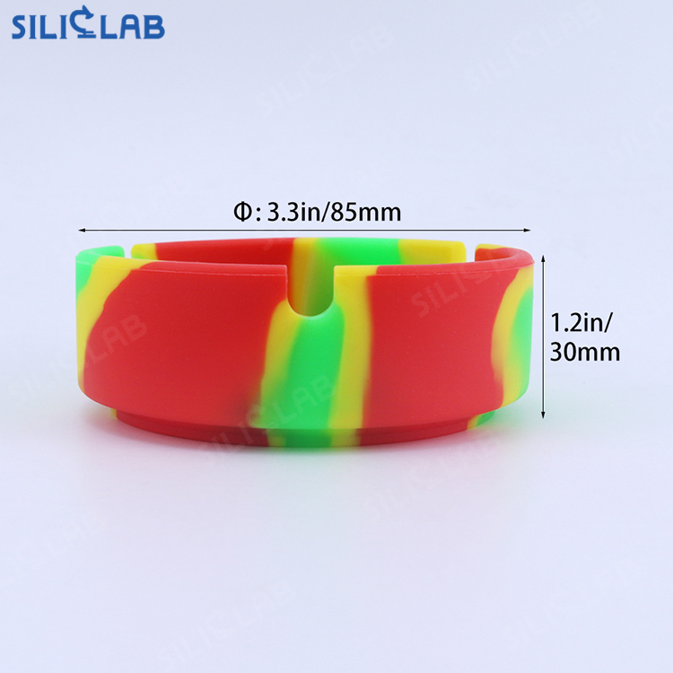 Smokeless Soot Collector Round Ashtray Smoking Accessories Colorful Silicone Ash Tray