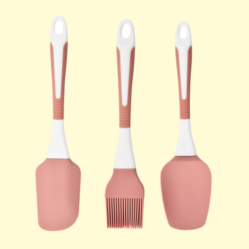 3 4 PCS Non Stick Silicone Bakeware Set Food Grade Cooking Set Clip Spatula Scraper Oil Brush