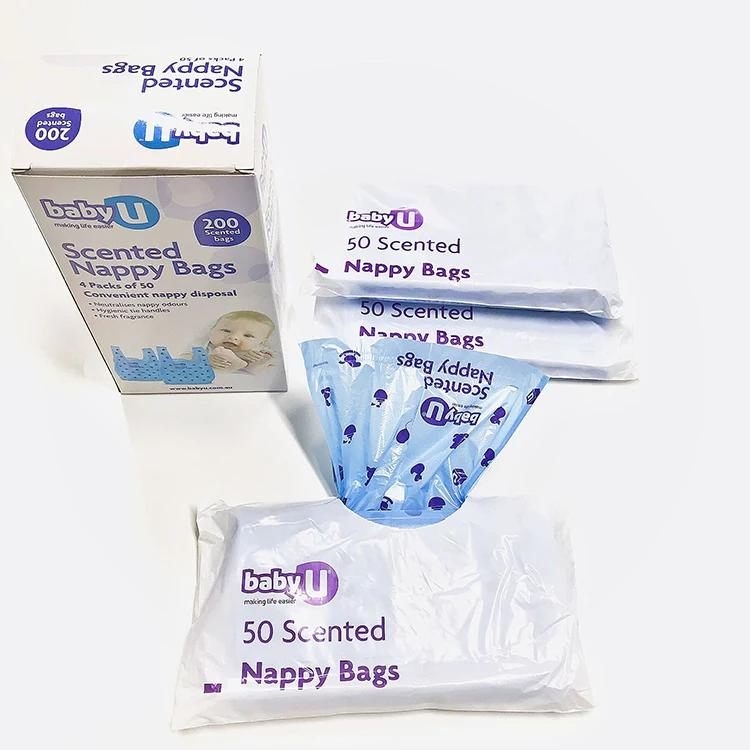 Factory Direct Sales Disposable Customized Printing of Environmentally Friendly Degradable Recyclable Baby Diaper Bag