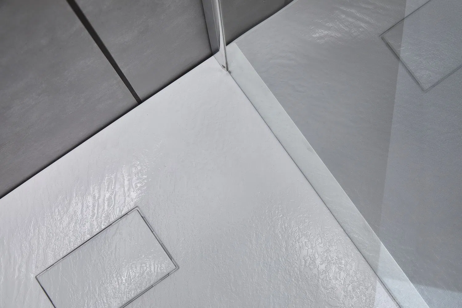 Anti-Slip Rectangular White SMC Shower Tray