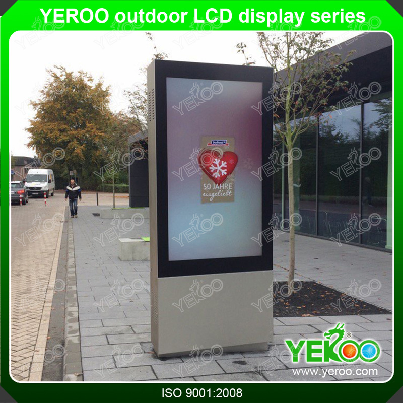 Outdoor Floor Highlight LCD Screen Digital Totem Advertising Display Digital Signage