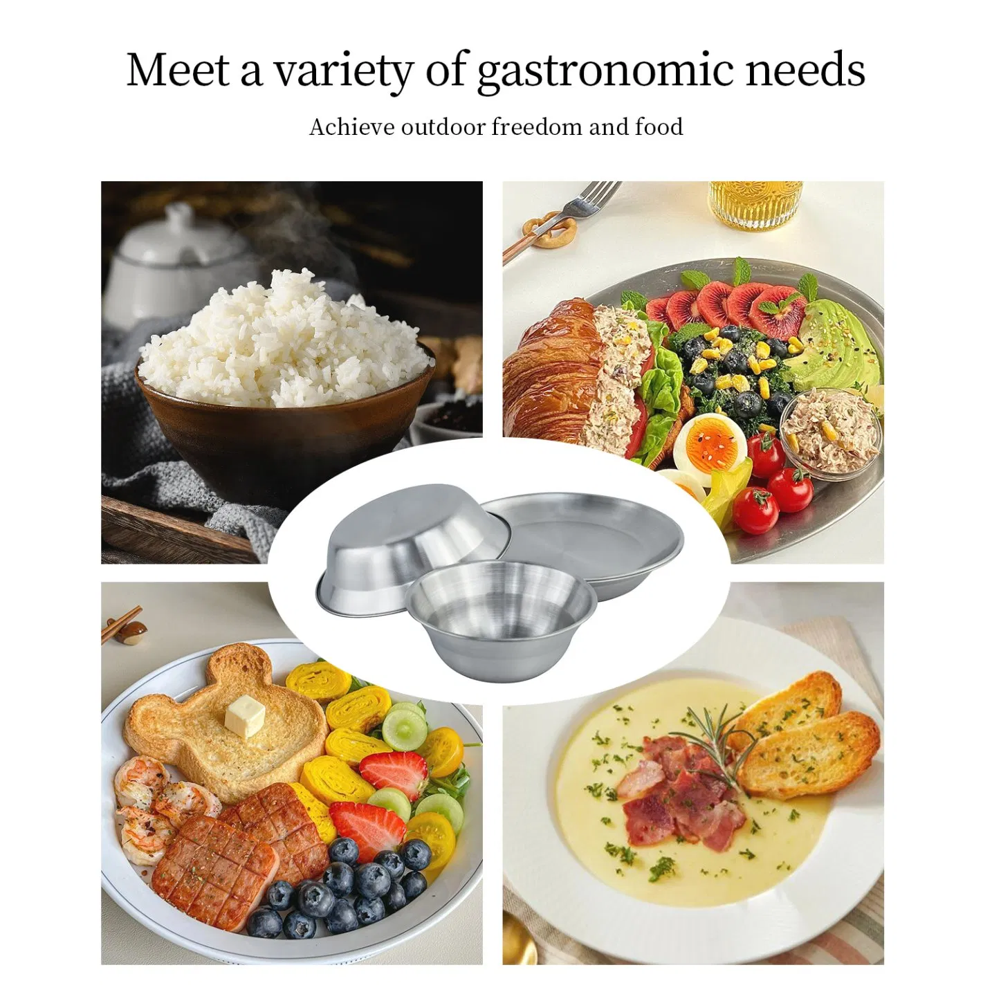 Plates and Bowls Camping Set Family DIY Pattern Set