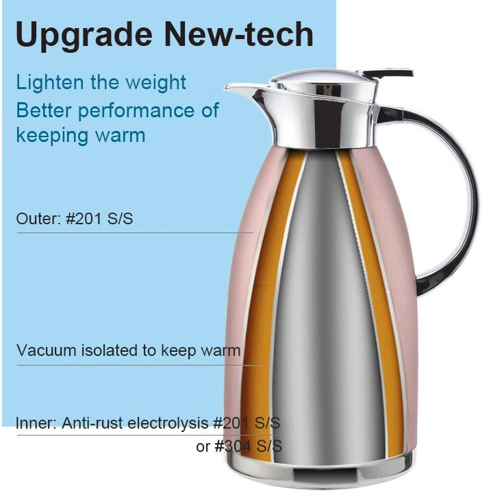 High Quality Stainless Steel Thermoses Large-Capacity Double Wall Matte Vacuum Kettle