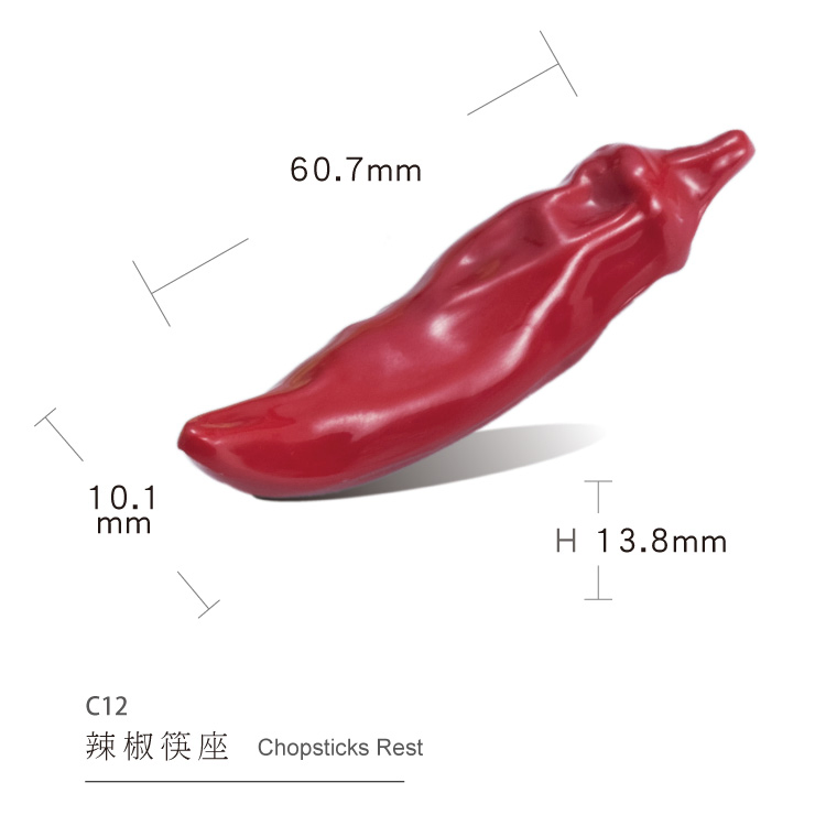 Melamine Red Chill Chopsticks Rests East Asia Style Chopsticks Rest