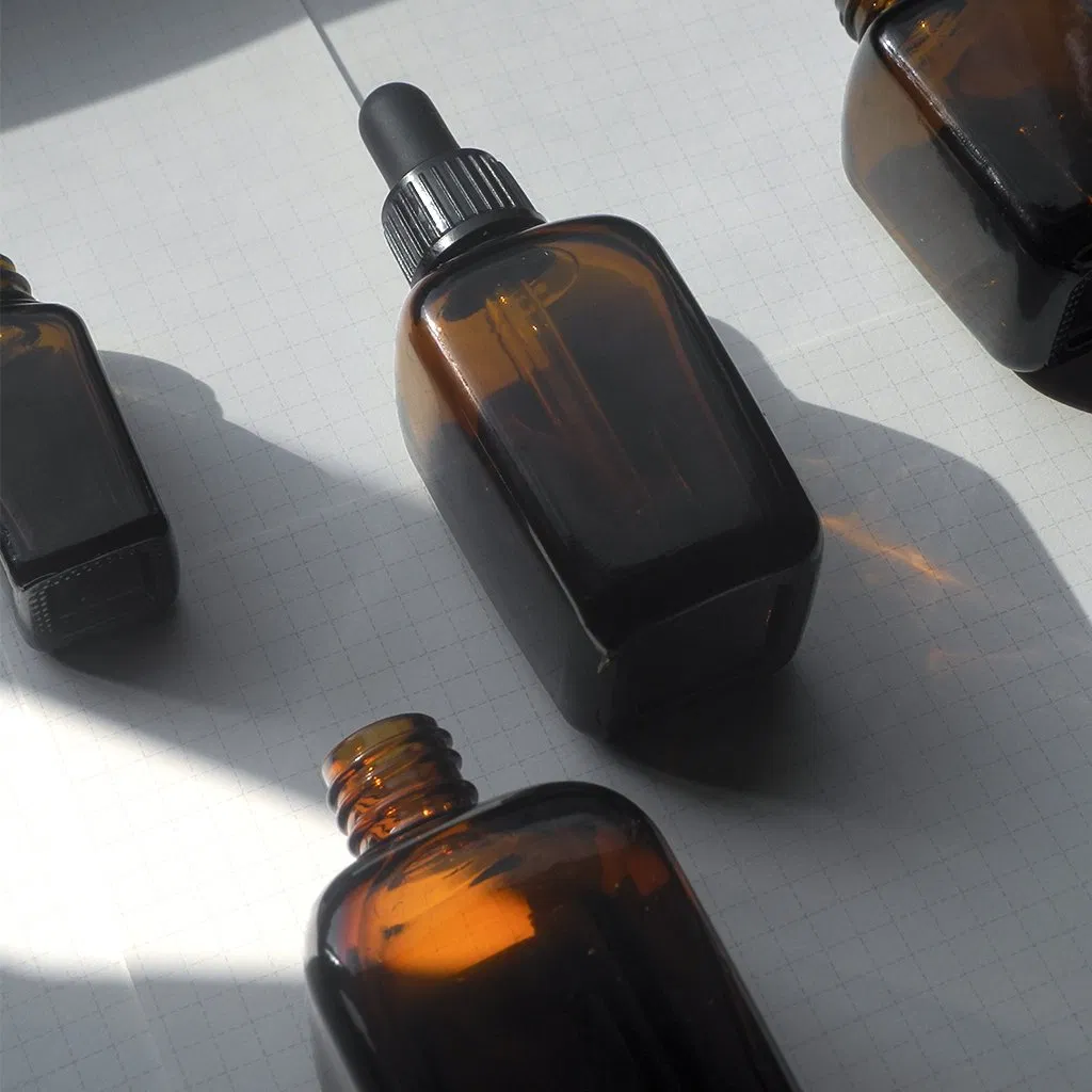 Factory Wholesale Price Support Customization Amber Glass Bottle with Dropper Essential Oil Bottle Glass Bottle