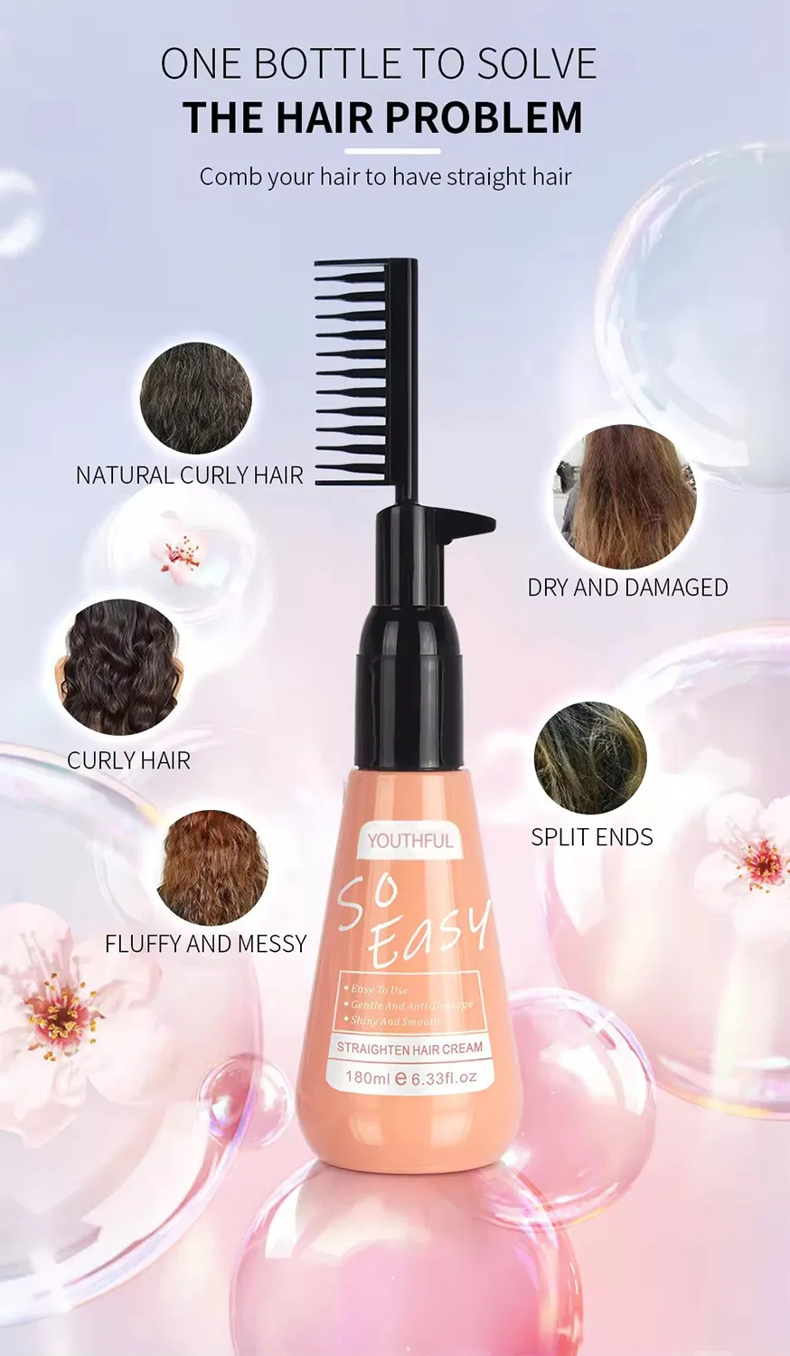 Smooth Hair Low Damage Hair Straightening Cream