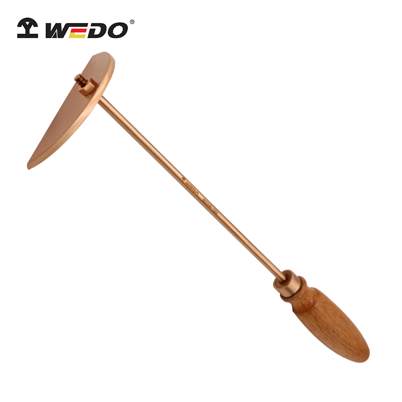 WEDO 13" Scraper Non-Sparking Beryllium Copper Halfmoon Scraper Wooden Handle