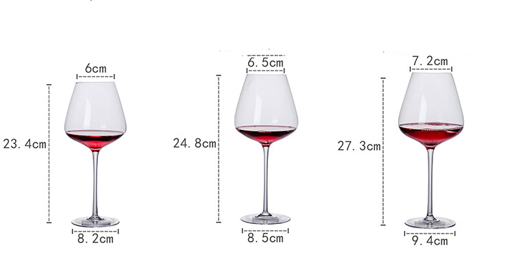 Hot Selling Medium Jazz High-End Crystal Glass Burgundy Wine Glass