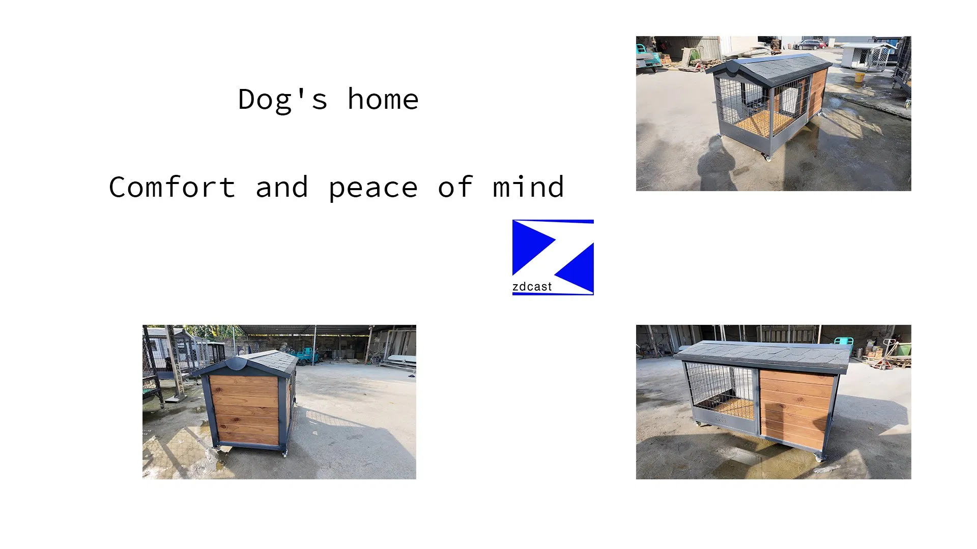 High Quality Rainproof Ventilated Solid Wood Dog House