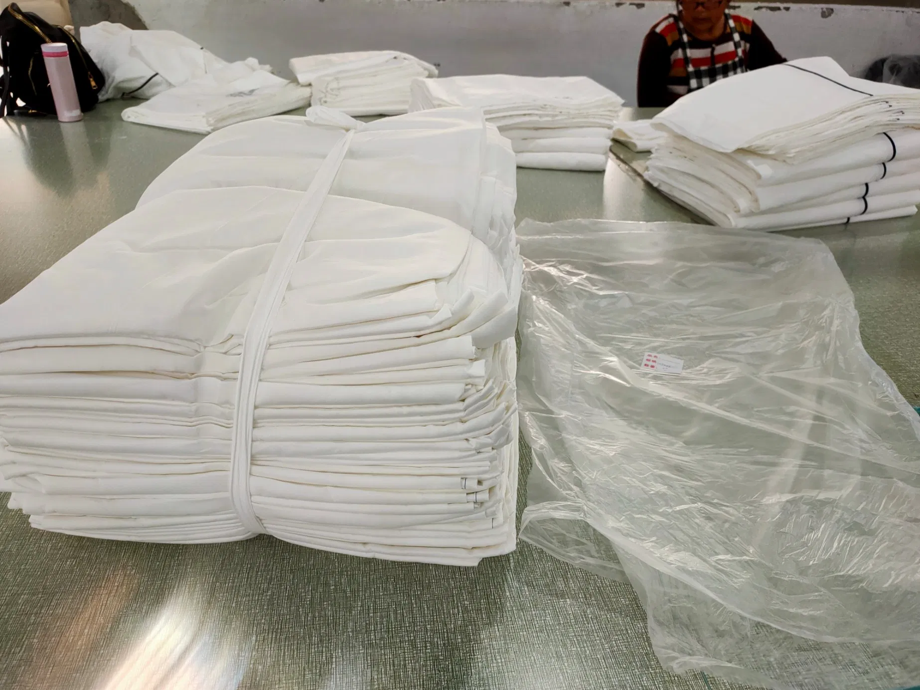 Shenone 100% Cotton Stripes High Quality Hotel Bedding Set Bed Linen