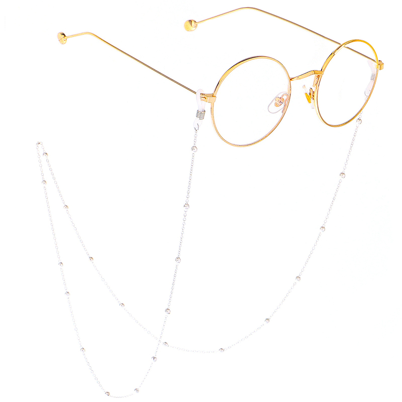 Ea316 Chunky Acetate Colorful Metal Bead Strap Eyeglasses Accessories Crystal Chains Mask Fashion Custom Silicone Lanyard Pearl Gold Sunglasses Chain