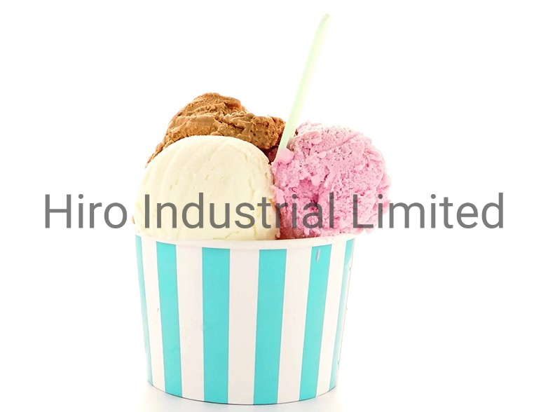 Custom Printing Frozen Yogurt Different Size Disposable Single/Double PE Coating Kraft Paper Ice Cream Cup